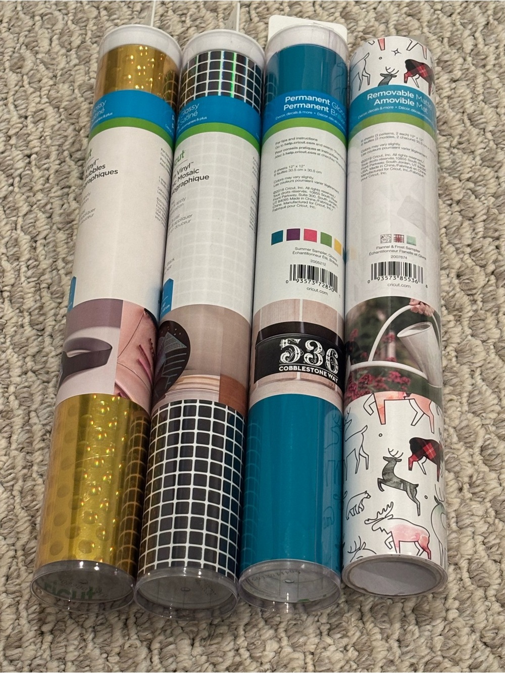 Cricut Vinyl Roll Bundle Summer Sampler Reindeer Holographic Permanent Removable